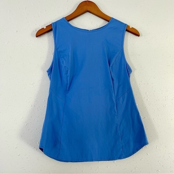 🦋 Ann Taylor Blue Tank Top Zipper Back XS - Picture 1 of 6